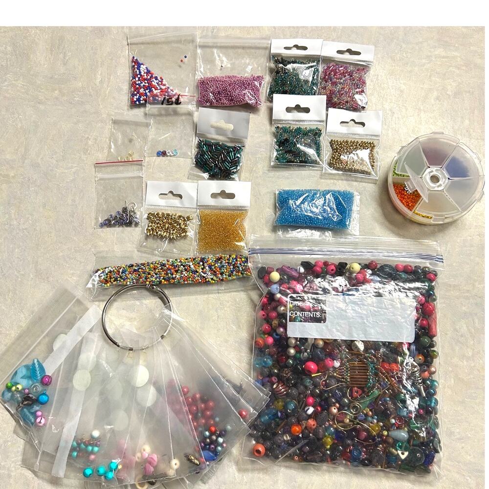 Beads for Crafting or‎ Jewelry Making Assorted Styles and Sizes Loose